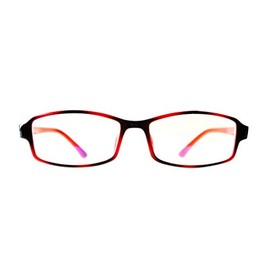 EYES PC Blue Light glasses, Style 705 Red Stripe, +1.0 power. Reduce Digital Eyestrain. Blue Light Blocking up to 100% of Hazardous HEV Blue Light from LED. Reduces Digital Eye Strain.