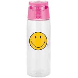 Zak Designs SMILEY Trinkflasche, transparent/ fuchsia, 75 cl