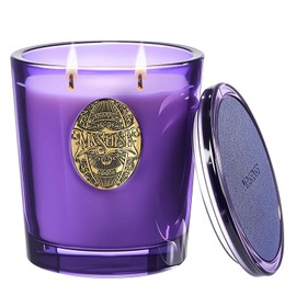 M&SENSE Large Two-Wick Soy Candle | Lavender Citrus & Purple | 19.8 oz, 120H Burn Time | Luxury Scented Candle for Relaxation, Gifting, Home Décor | Ideal for Bedroom, Office, Party Ambiance