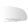 TRQ Right Passenger Side Mirror Glass Convex Snap On Clear
