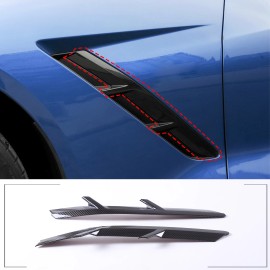 car-king888 ABS Carbon Car Body Side Fender Air Vent Frame Trim Kit For Corvette C7 2014-19