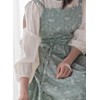 LeafIn Women's Floral Apron, One-Piece Type, Cotton, Waterproof, With Pockets,