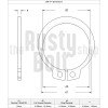 The Rusty Bolt Shop 13mm, External Circlip, Carbon Steel, Retaining