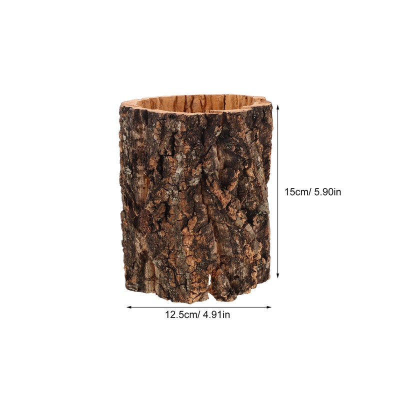 Natural Cork Bark Round Reptile Hideout-Hollow Tree Trunk Climbing Hide-Wooden