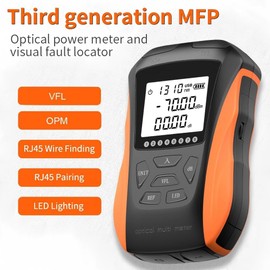 TRYLINSTY 5 in 1 Optical Power Meter with VFL&OPM,15Km Network Cable Tester w/9 Wavelength,RJ45 Network Tester Support SC, FC & ST Connector, Wire Tracer Fiber Tester