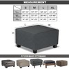 TOPHMDECOR Ottoman Cover Square,Waterproof Square Ottoman Covers Thick Slipcover for