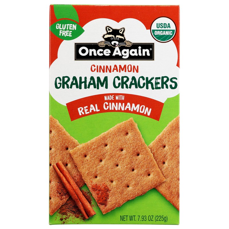 ONCE AGAIN Organic Cinnamon Graham Crackers, 7.93 OZ
