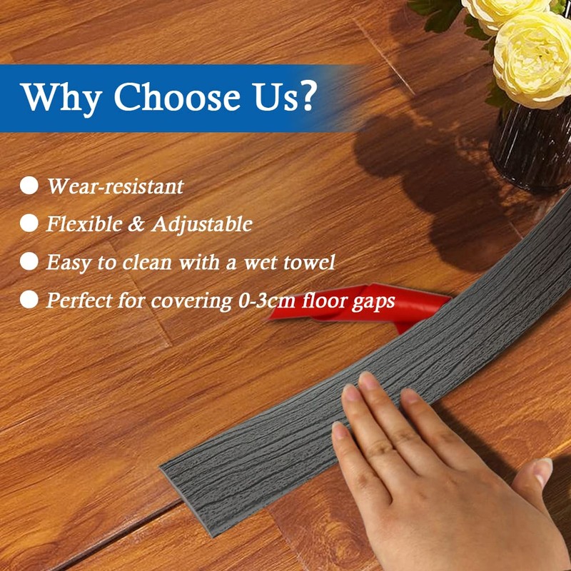 Floor Transition Strip Self Adhesive Floor Cover Strips Laminate 2"