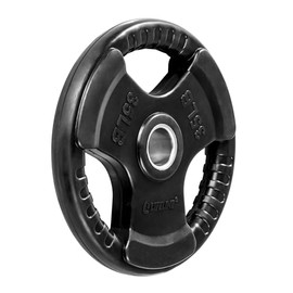 Lifeline Olympic Rubber Grip Plate - 35 lbs Black