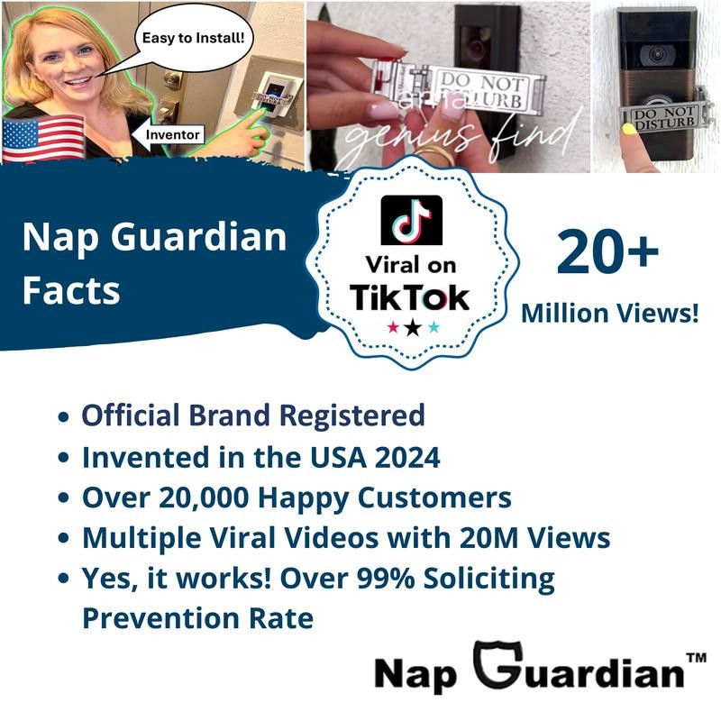 Nap Guardian Doorbell Cover that Rotates from DO NOT DISTURB