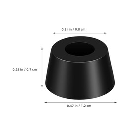 Patas de Goma para Muebles Antideslizantes Negras 100 Piezas | Protección para Pisos y Muebles, para Sillas y Mesas, Tornillos Incluidos