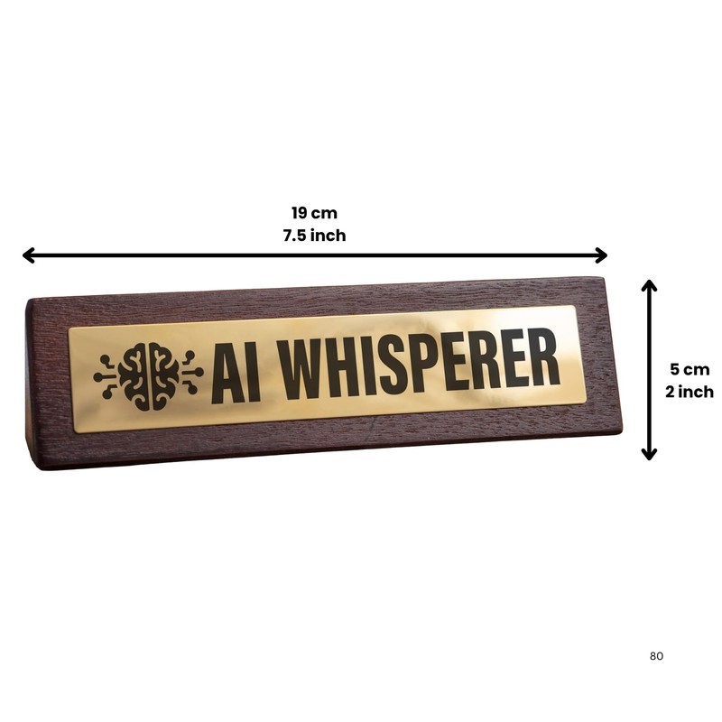 Boxer Gifts AI Whisperer Novelty Desk Sign - Funny Office