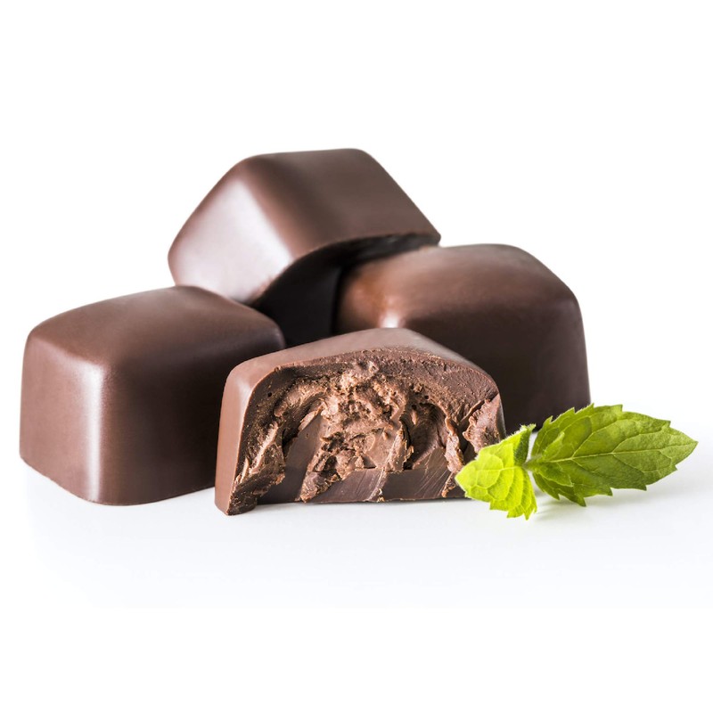 Utah Truffles Belgian Milk Chocolate Mint Individually Wrapped Pouch, Naturally