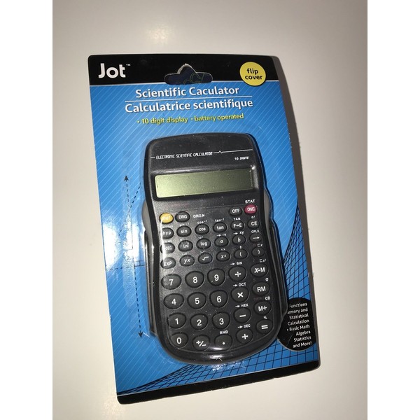 JOT SCIENTIFIC CALCULATOR, 10 DIGIT 56 FUNCTION FLIP COVER, S1145
