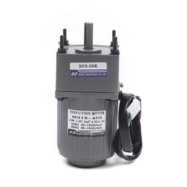 Variable Speed Geared Motor, 110V AC Gear Reduction Motor Adjustable Single-Phase High Torque Electric Gear Motor with Speed Controller 0-27RPM 15W 50K(Reduction Ratio 1:50)