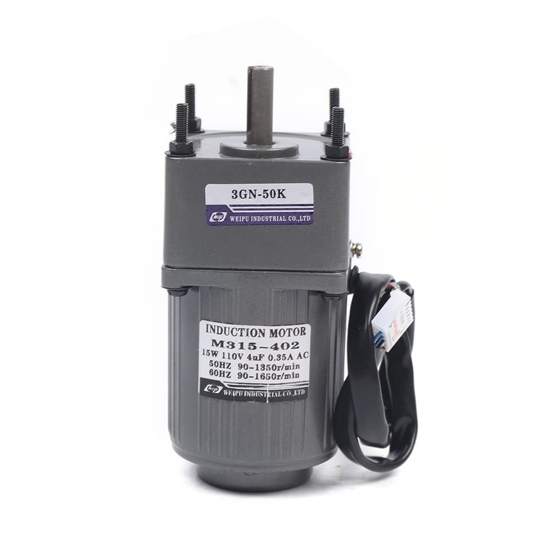 Variable Speed Geared Motor, 110V AC Gear Reduction Motor Adjustable