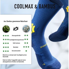 BRISIRA 3 Pairs of Bamboo Compression Socks for Men and Women, Compression Socks with Heel Pad, Anti-Blister Socks, Running Socks, Hiking Socks with Ventilation Mesh and Arch Support, Size 35-51, 3
