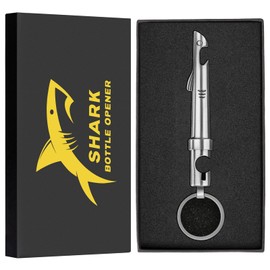 LKKCHER 2-in-1 Hai Flaschenöffner, Neuheit Schlüsselanhänger Korkenzieher Weinöffner Bier Flaschenöffner Wein & Bier Geschenke für Männer Vatertagsgeschenke Weihnachtsgeschenke Geburtstagsgeschenke