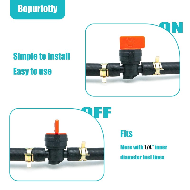 494768 698183 1/4" Fuel Shut Off Valve with clamp Compatible