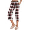 Ekouaer 2 Pack Women's Capri Pajama Pants Printed Drawstring Comfy