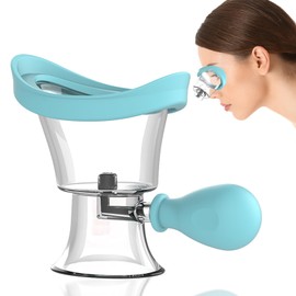 starfa lab Eye Wash Cup,Portable Reusable Eye Cups,Silicone Manual Air Pressure Eyes Cleaning Cup for Eyes Rinse Clean Dust Makeup Irritants,Blue