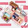 HWPRATO Mini Drawer Organizers Accessories with Compartments and Drawers, Plastic