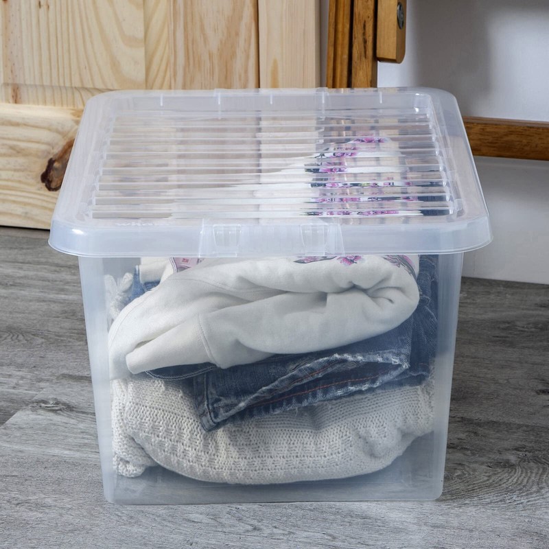 JMS 1 x 24/25 L Litre Crystal Clear Transparent Plastic