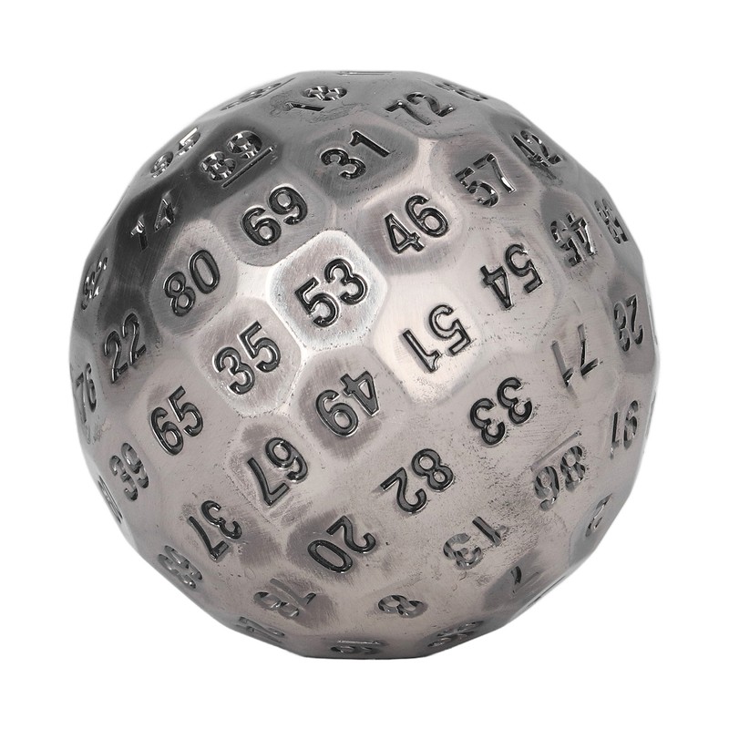 Polyhedral Metal Dice Exquisite Heavy 100 Sided Role Playing Dice