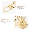 Abaodam Elegant Shell Keychain Set 4pcs Pearl Conch Pendants for