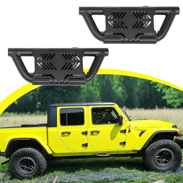 EEVERGLOW 2X EZ Side Steps fit for 2019-2024 Jeep Gladiator