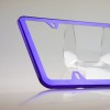MotorVehicleParts 4Hole Slim Powder Coated Candy Purple Stainless Steel License