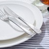 KINGSTONE Hammered Silverware Set, Flatware Set, 18/10 Stainless Steel Premium