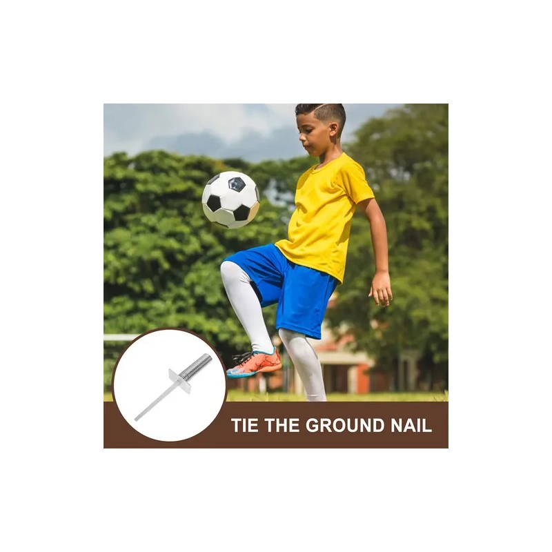3pcs Spring Ground Nail Football Flagpole Holder Soccer