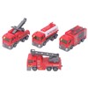 4Pcs 1: 32 Fire Truck Toy Set High Simulation Pull