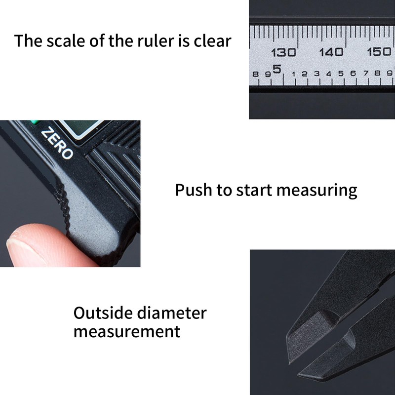 Electronic Digital Caliper, Digital Caliper with Long Jaw Measuring Tool
