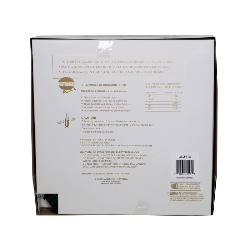 Kurt Adler UL3110 10-Light 6-Point Capiz Star Treetop With Scroll