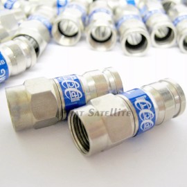 PCT-TRS-6LMG Universal RG-6 ALL BRASS WEATHER SEAL Coaxial Compression Connector - 5