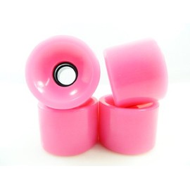 65mm Pro Longboard Skateboard Wheels Solid Gel Color (Solid Pink)