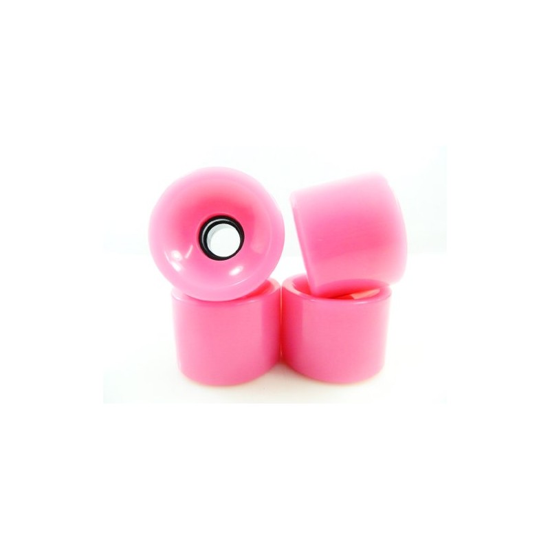 65mm Pro Longboard Skateboard Wheels Solid Gel Color (Solid Pink)