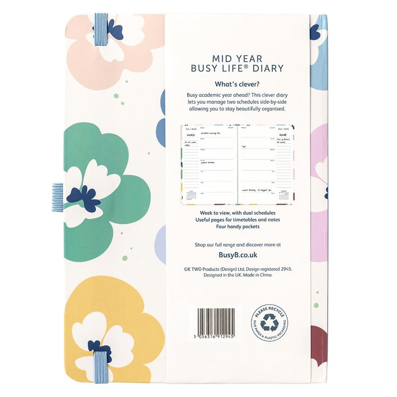 Busy B Diary - A5 Mid-Year Academic Diary - Busy