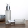 3PCS 30ML/1oz Empty Frosted Glass Lotion Pump Bottle Refillable Cosmetic