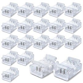 Innfeeltech 20 Pcs Strip Connector for 8MM 3 Pin LED Light, Double Side Strip Quick Connector