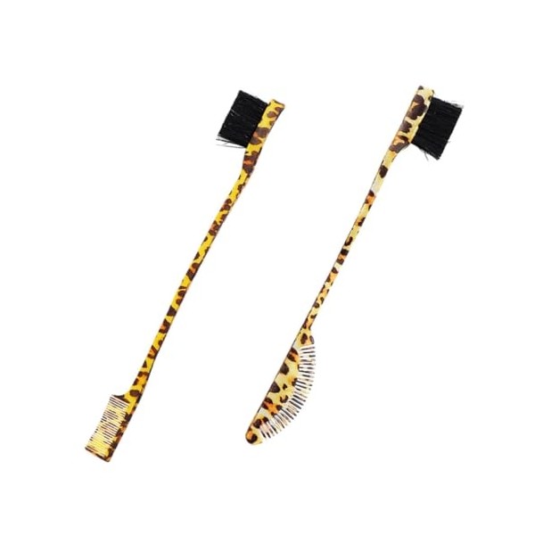 Dual-Head Eyebrow Brush Comb 2pcs Portable Eyebrow Grooming Tool for