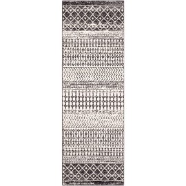 Artistic Weavers Chester Boho Moroccan Runner Area Rug,2'7" x 7'6",Black