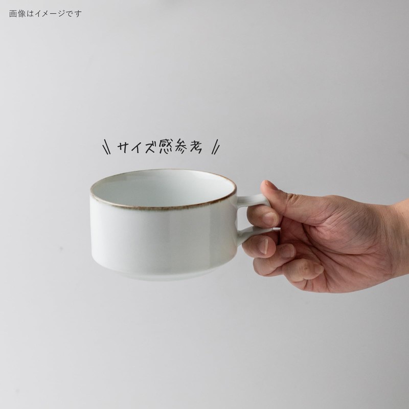 Minoru Pottery Solo Soup Cup, Off White