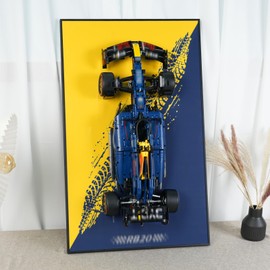Display Wallboard for Technic Oracle Red Bull Racing RB20 F1 Car, Wall Mount for 42206 Model Car Kit (Car Not Included), Space-Saving Easy Assembly Creative Home Decor, New Background