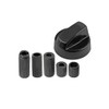SOS Accessoire Black Universal Oven Knob with 5 Adapters for