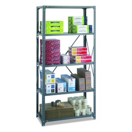 Safco Products 6266 Commercial Shelf Kit 36"W x 18"D x 72"H with 5 Shelves, Gray