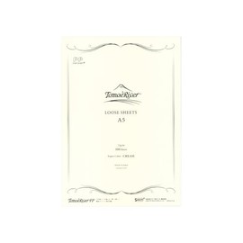 Tomoe River FP 52gsm Loose Sheet by SANZEN, 5.85 x 8.27 Inches (A5-Size), Cream, 100 Sheets/Pack (SR-A5P-C)