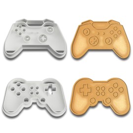 Video Game Controller Cookie Cutter Combo - 2 Styles, 4.25" Width, Perfect for Gamers and Baking Fun